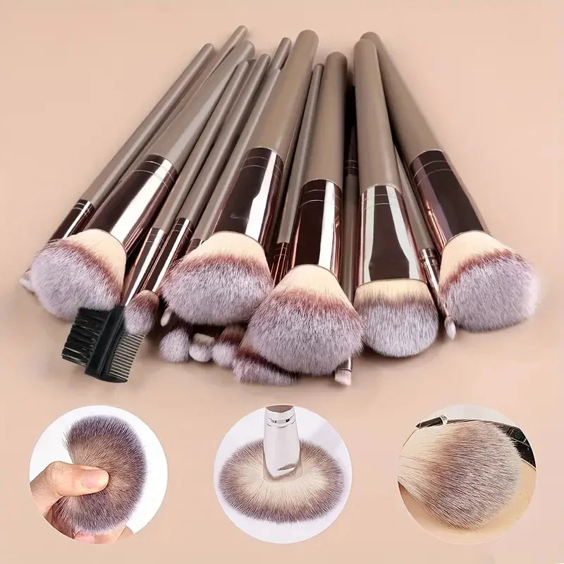 10-20PCS Makeup Brush Set Foundation Concealer Powder Eyeshadow Blush Brush Kabuki Blending Cosmetic Beauty Tool for Face