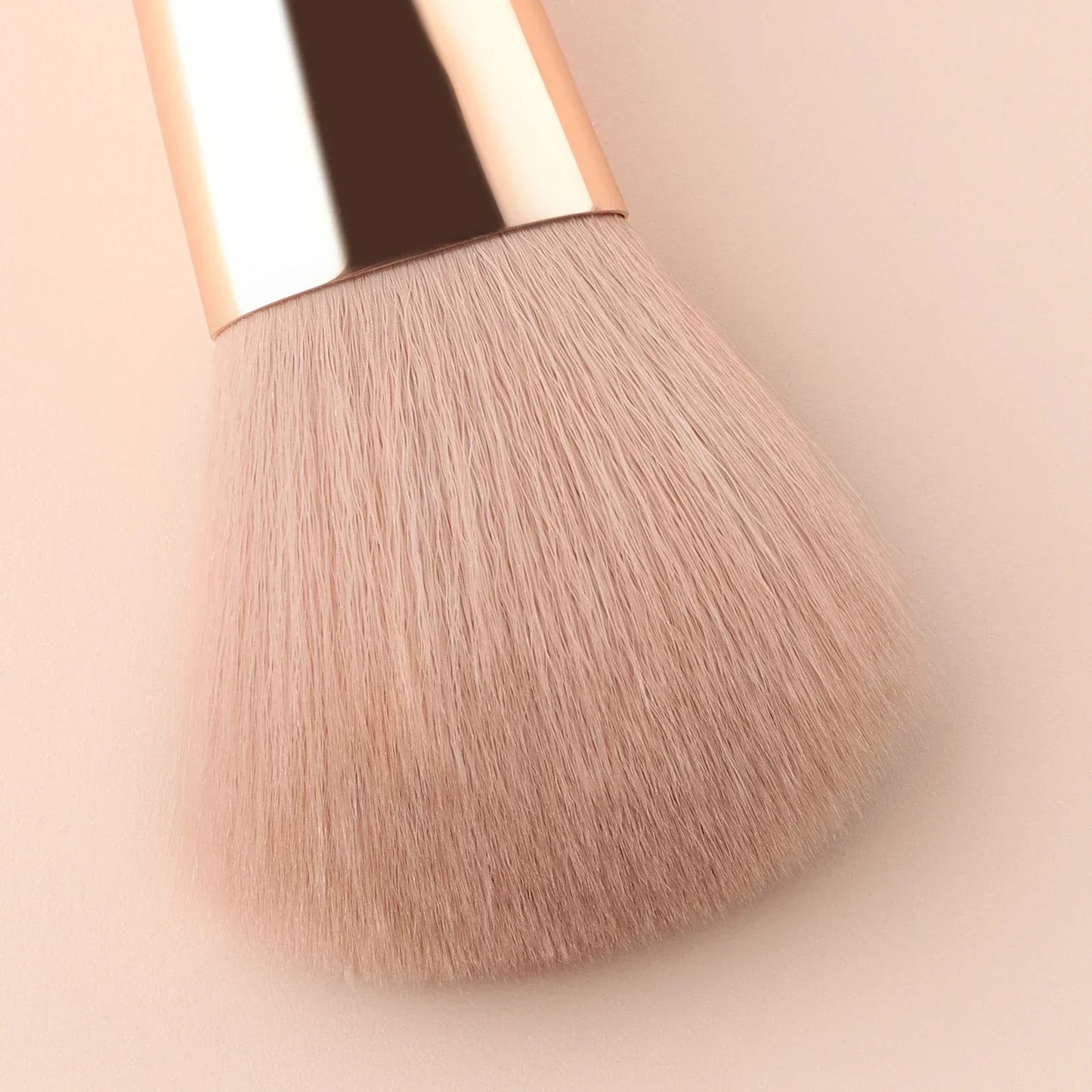 Single Dual-Ended Beauty Brush, Round Blush Brush + Large Powder Brush Soft Bristle Facial Makeup Tool