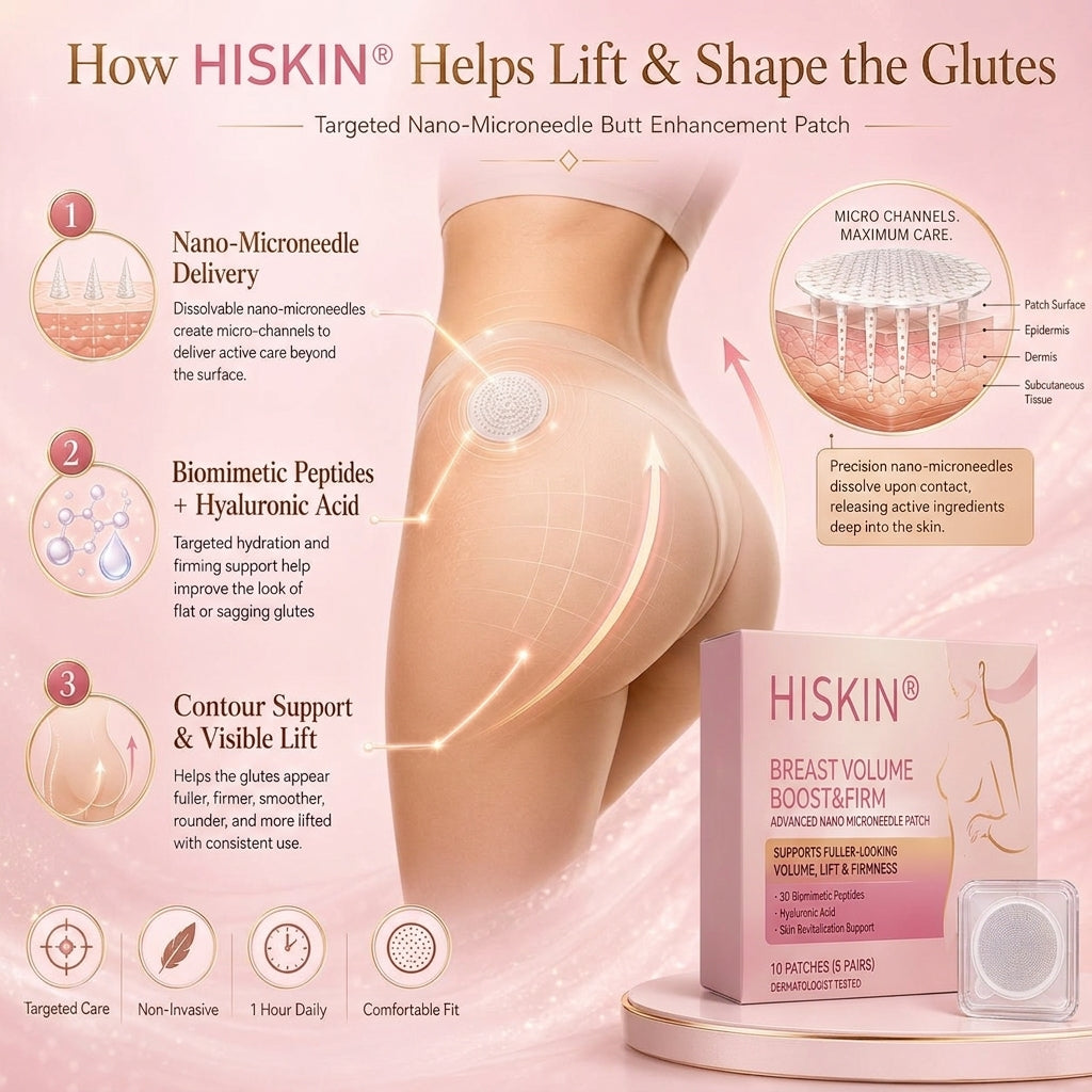 ✨【バストケア新革命】HISKIN® ナノニードル パッチ｜貼るだけ集中アプローチ！ハリ＆ボリューム感UP💃